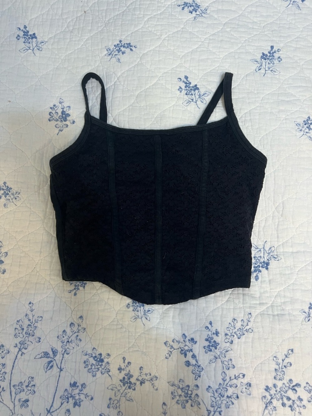 Hollister Black Lace Cropped Cami